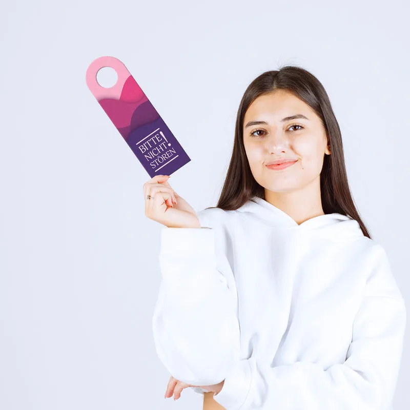 Bitte nicht stören! Türhänger mit Muster Purple Waves