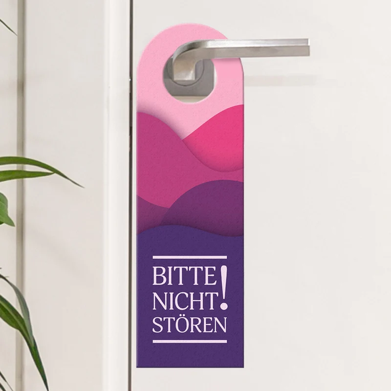 Bitte nicht stören! Türhänger mit Muster Purple Waves