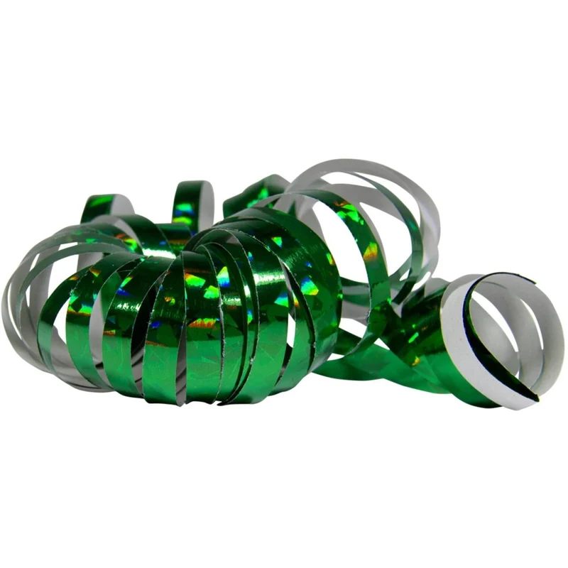 Grüne Serpentinen Holographisch 4m 18 Ringe 2St