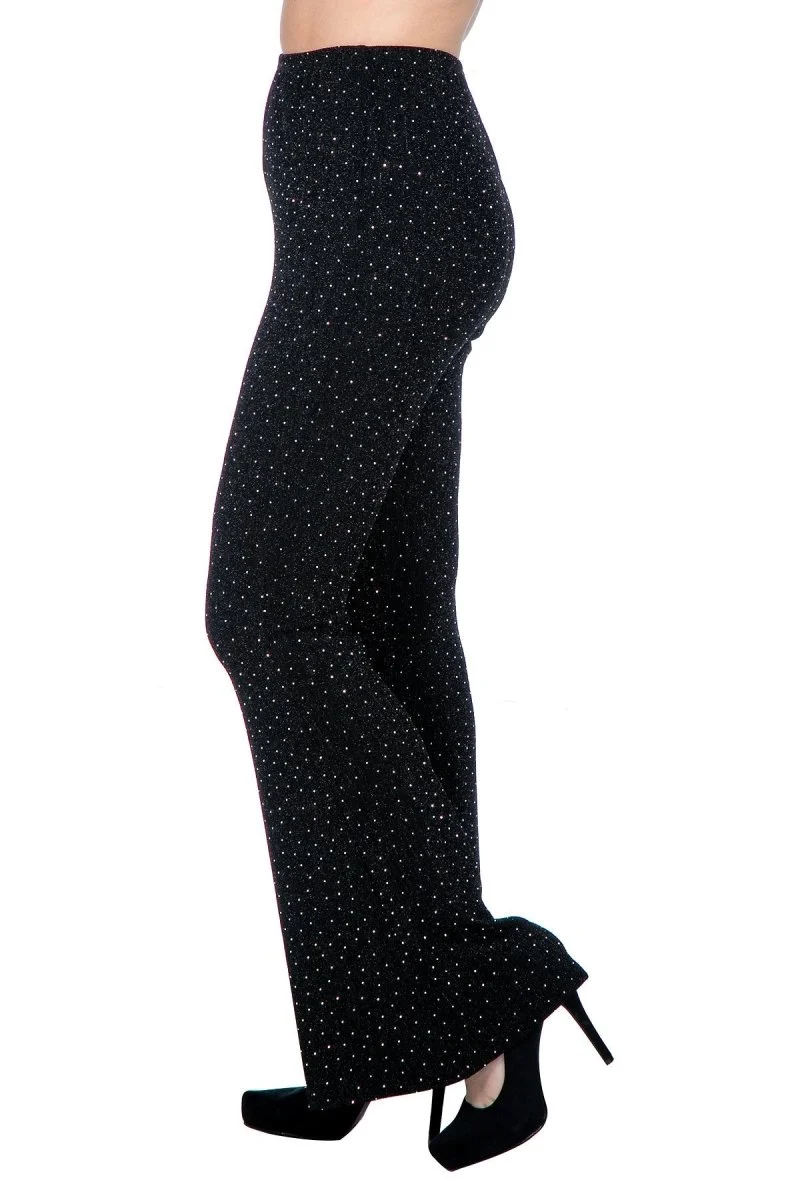 Schwarze Hose Women's Flared Glitter