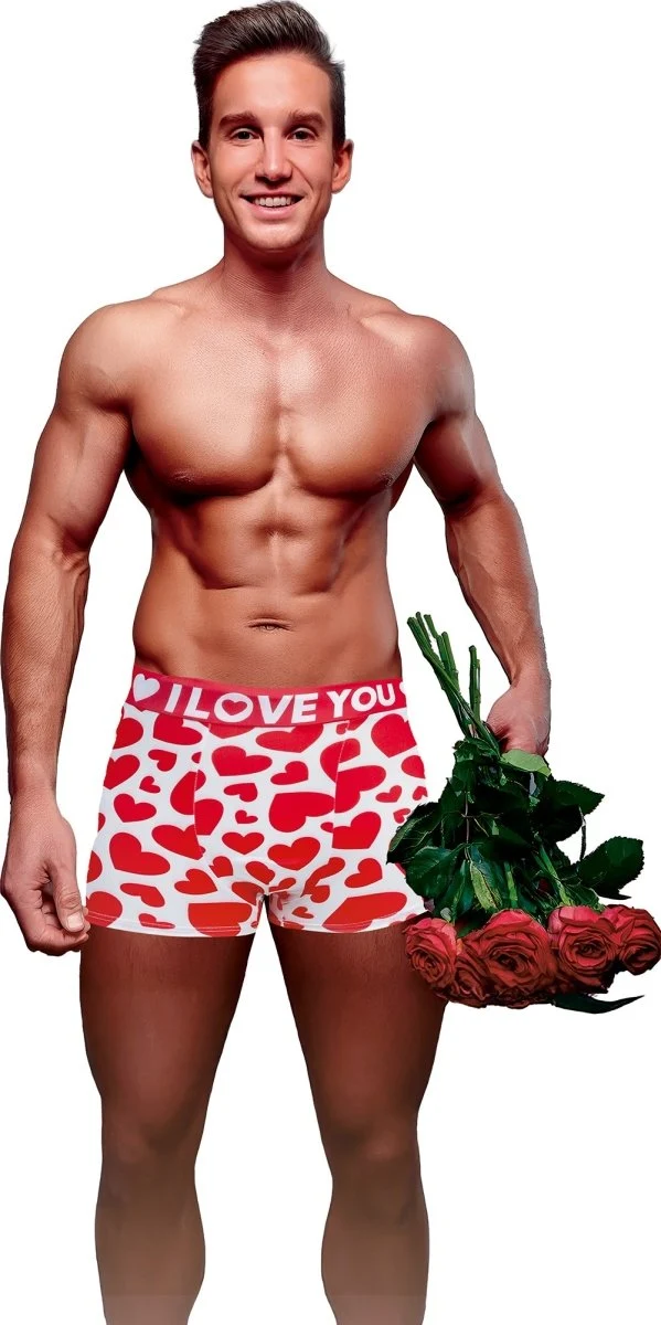 Ich liebe dich Unterhosen Rot-Weiß-Herzen