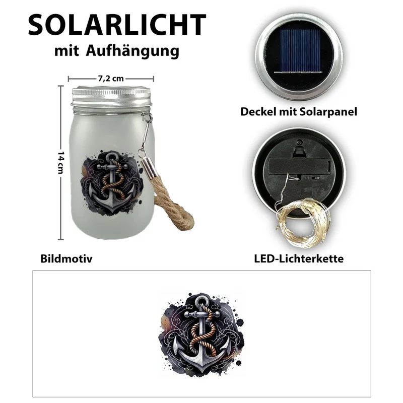 Anker mit Seil Solarlicht