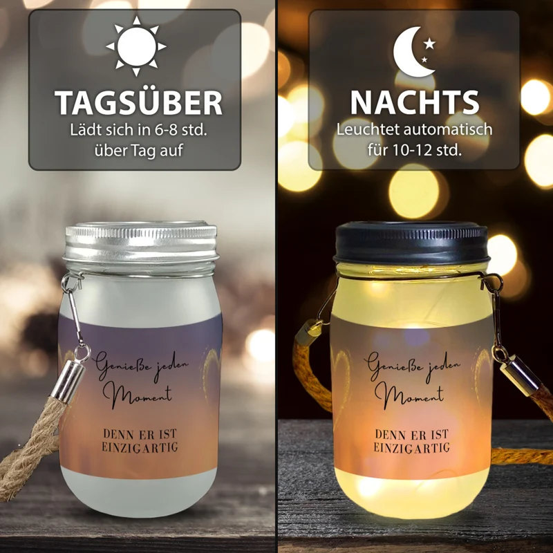 Genieße jeden Moment Solarlicht Denn er ist einzigartig