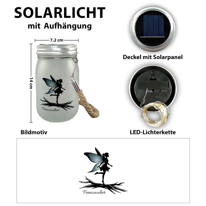Feenzauber Solarlicht mit Spruch Feenzauber