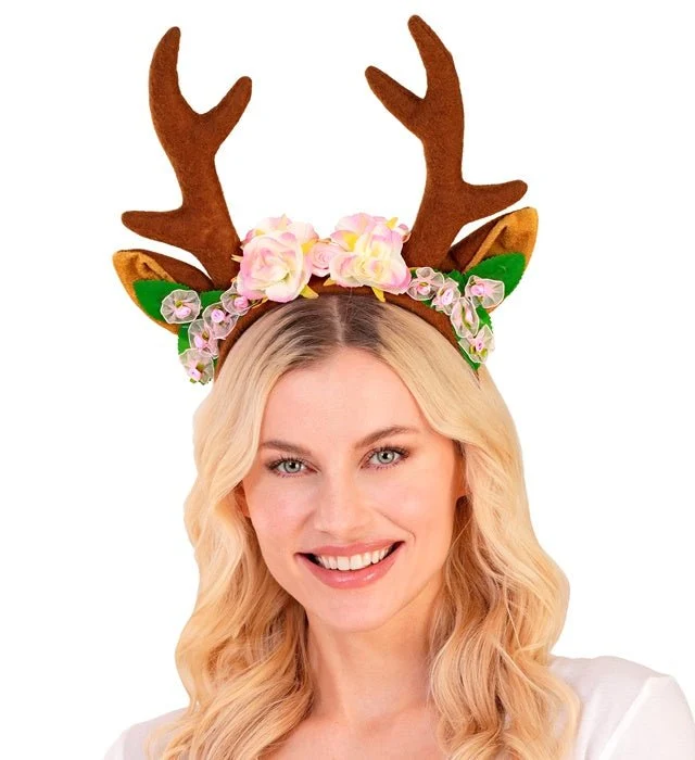 Rentier Haarband Braun