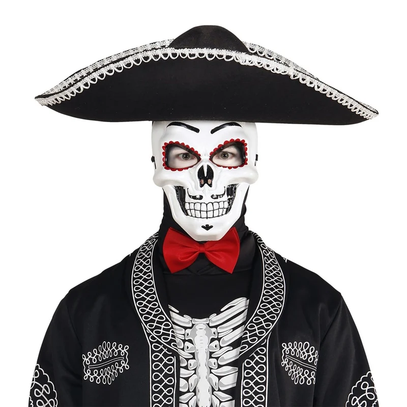 Dia De Los Muertos Maske Weiß
