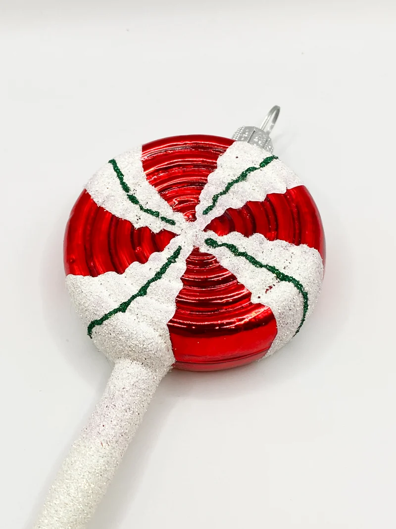 Zucker-Lolli-Pop Candy weiss/rot