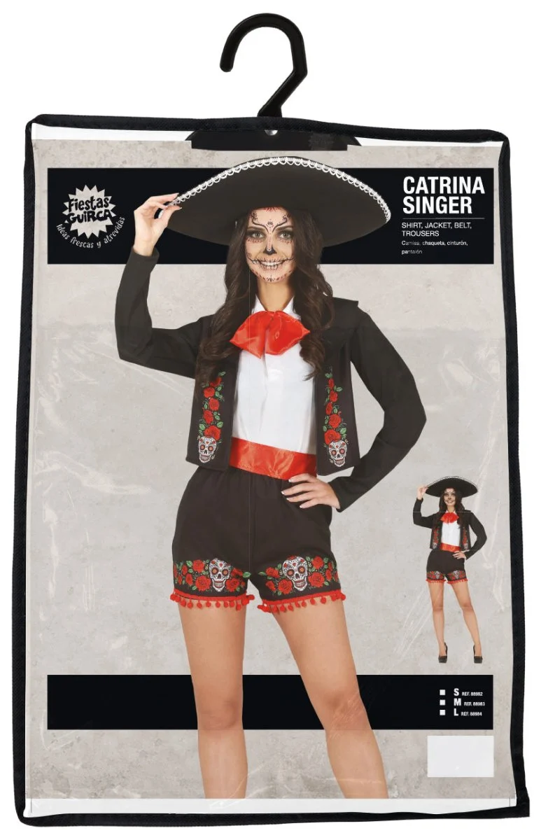Dia De Los Muertos Kostüm Damen Sängerin