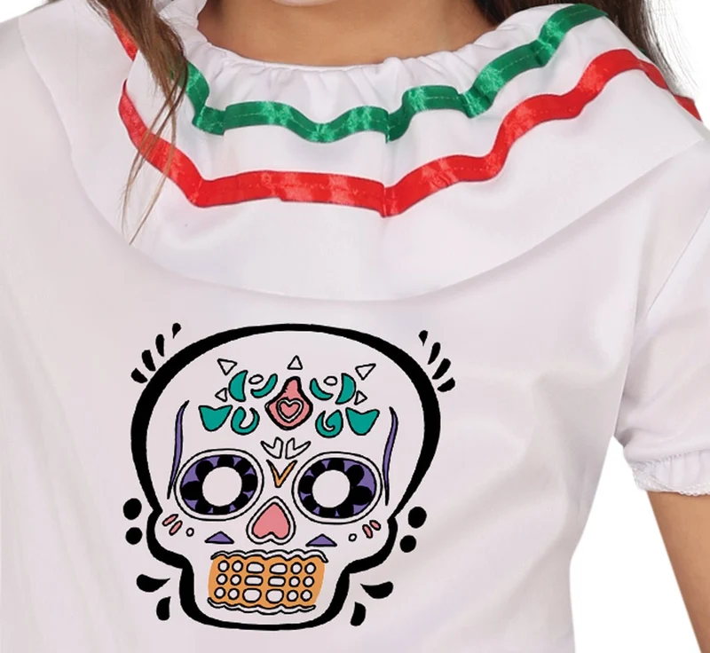 Dia De Los Muertos Kleid Mädchen Totenkopf