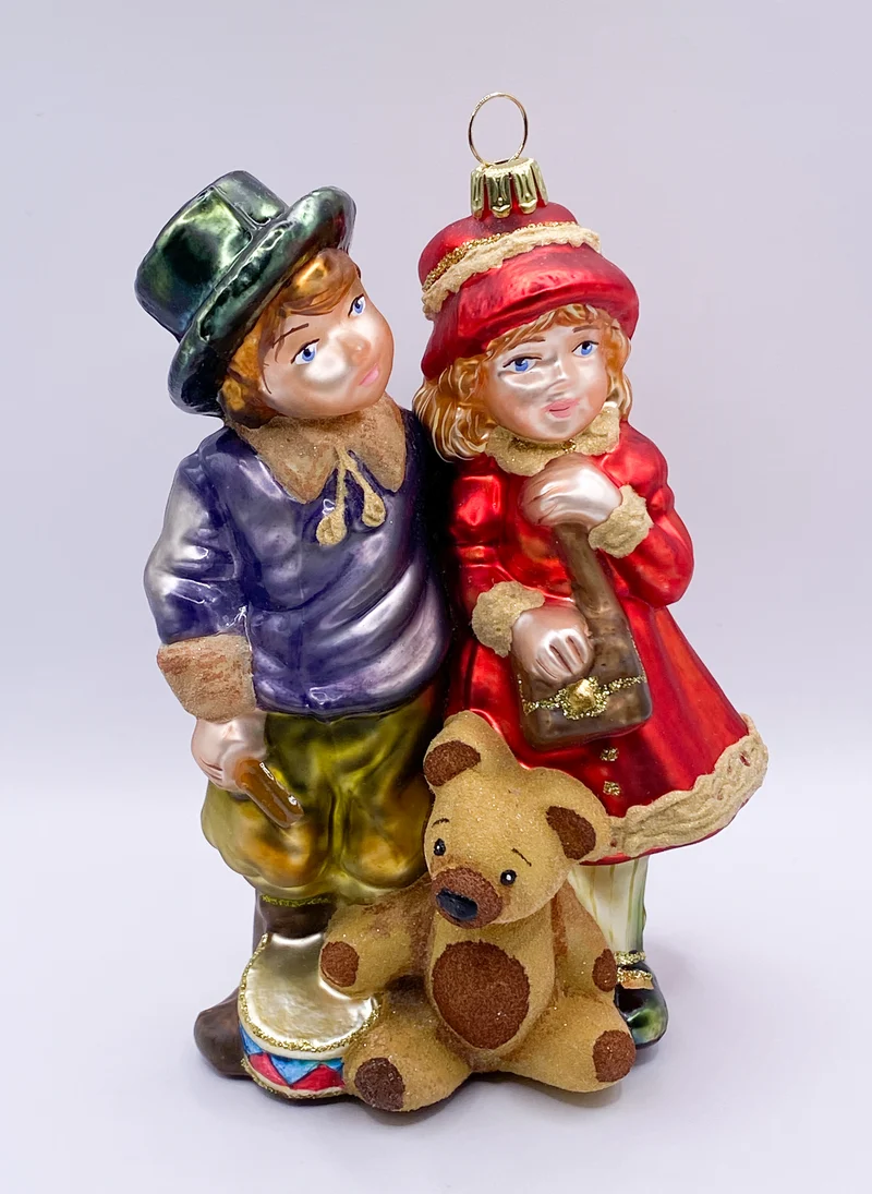 Zwei Freunde mit Teddybär, KOMOZJA MOSTOWSKI