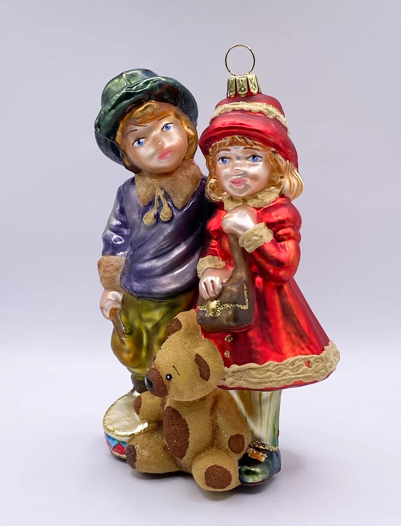 Zwei Freunde mit Teddybär, KOMOZJA MOSTOWSKI