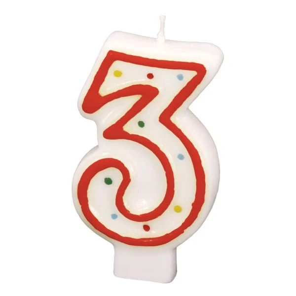 3-Jahres-Kerze 7,3 cm