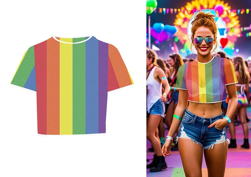 Regenbogen Shirt Mesh