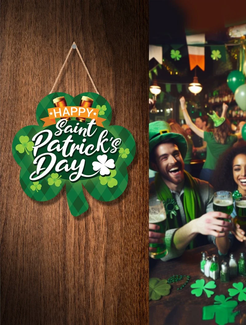 St. Patrick's Day Hängetafel Grün 28cm