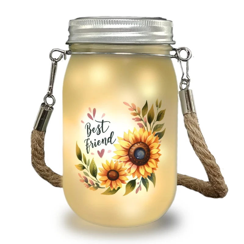 Beste Freundin Sonnenblume Solarlicht mit Spruch Best friend