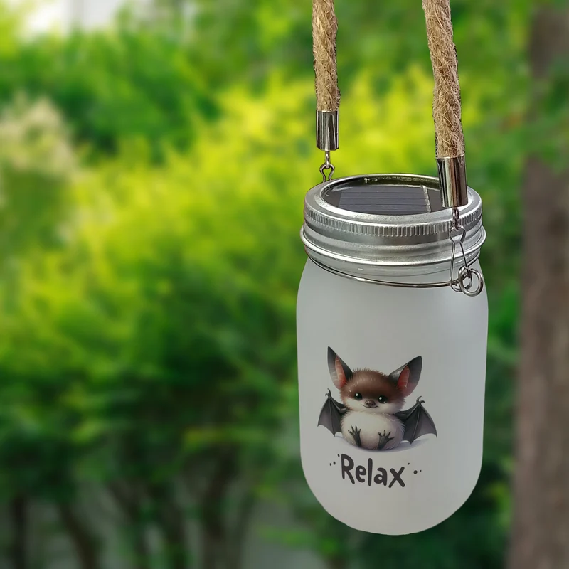 Baby Fledermaus Solarlicht mit Spruch Relax