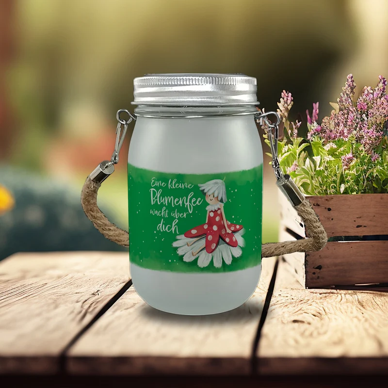 Blumenfee Solarlicht mit Spruch Eine kleine Fee wacht über dich