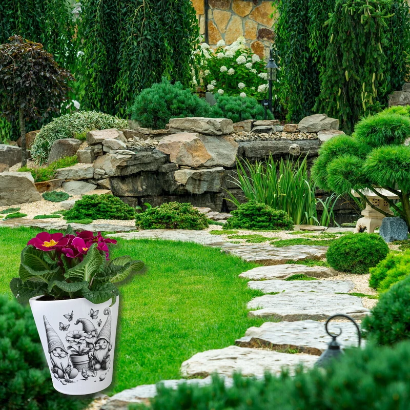 Gartenzwerg Blumentopf