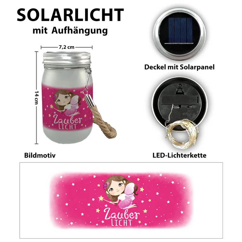 Fee Solarlicht mit Spruch Zauberlicht