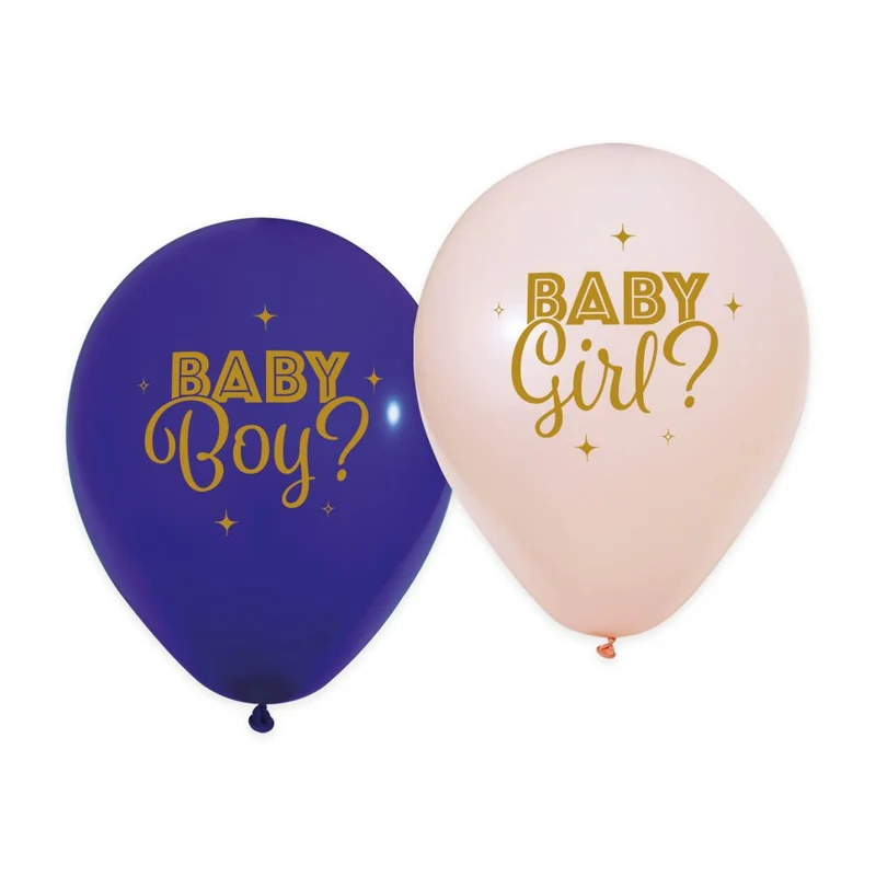 Gender Reveal Ballons Blau Rosa 30cm 8Stück
