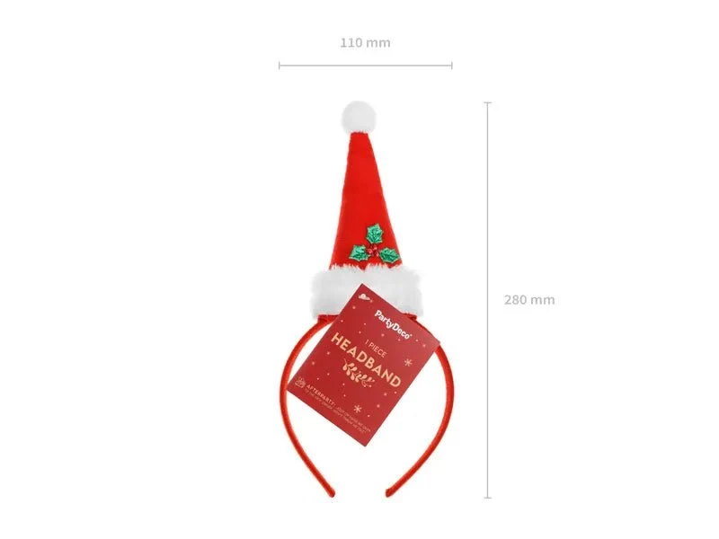 Weihnachts-Haarband Mini Weihnachtsmütze