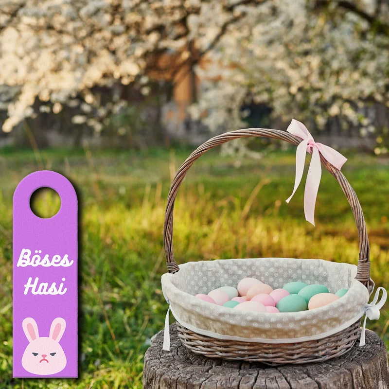Gutes Hasi - Böses Hasi Hasen Türhänger -grün