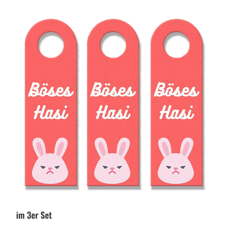 Gutes Hasi - Böses Hasi Hasen Türhänger -grün