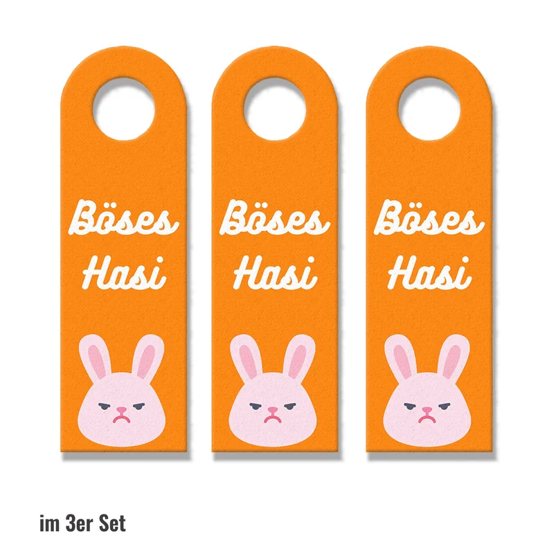 Gutes Hasi - Böses Hasi Hasen Türhänger -grün