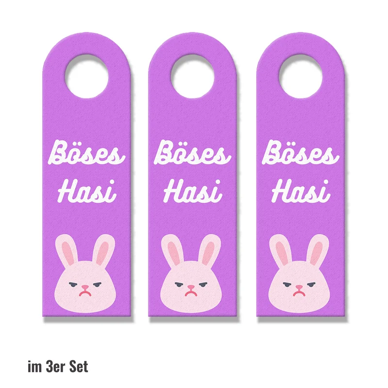 Gutes Hasi - Böses Hasi Hasen Türhänger -grün