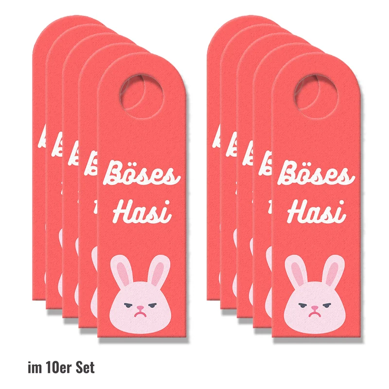 Gutes Hasi - Böses Hasi Hasen Türhänger -grün