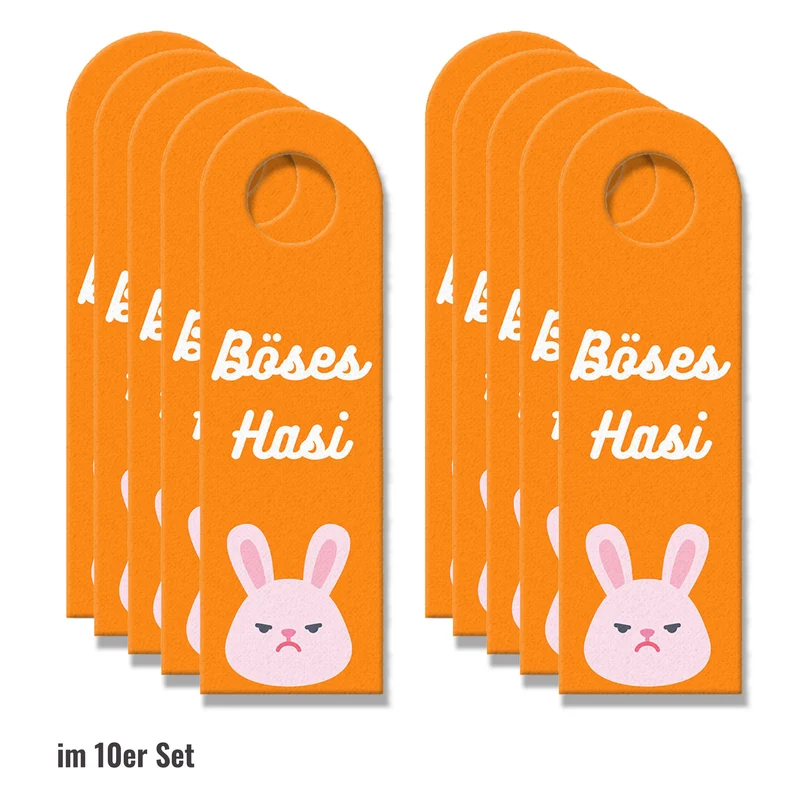 Gutes Hasi - Böses Hasi Hasen Türhänger -grün