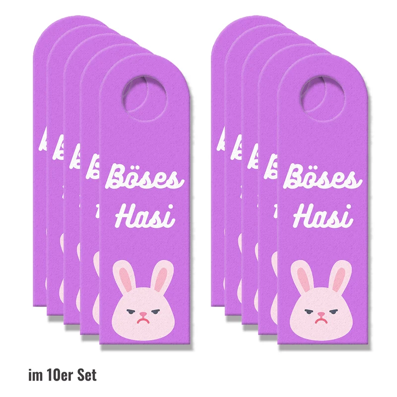 Gutes Hasi - Böses Hasi Hasen Türhänger -grün