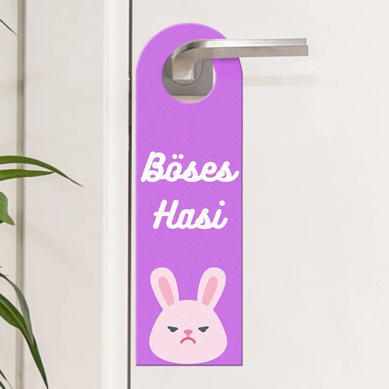 Gutes Hasi - Böses Hasi Hasen Türhänger -grün