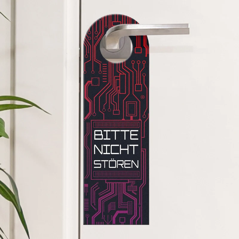 Bitte nicht stören oder Komm rein Türhänger in Leiterplatten Optik