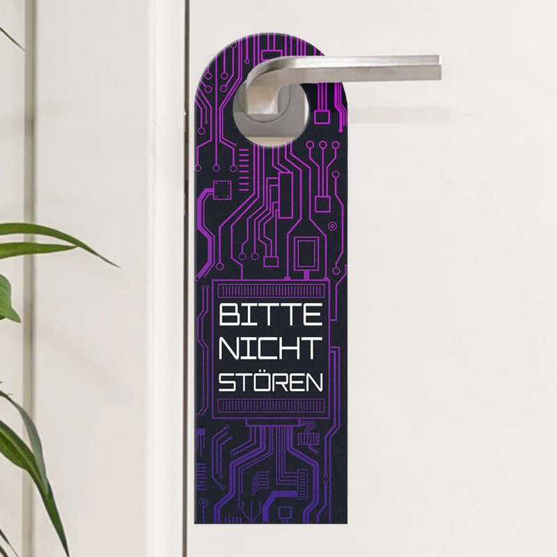 Bitte nicht stören oder Komm rein Türhänger in Leiterplatten Optik