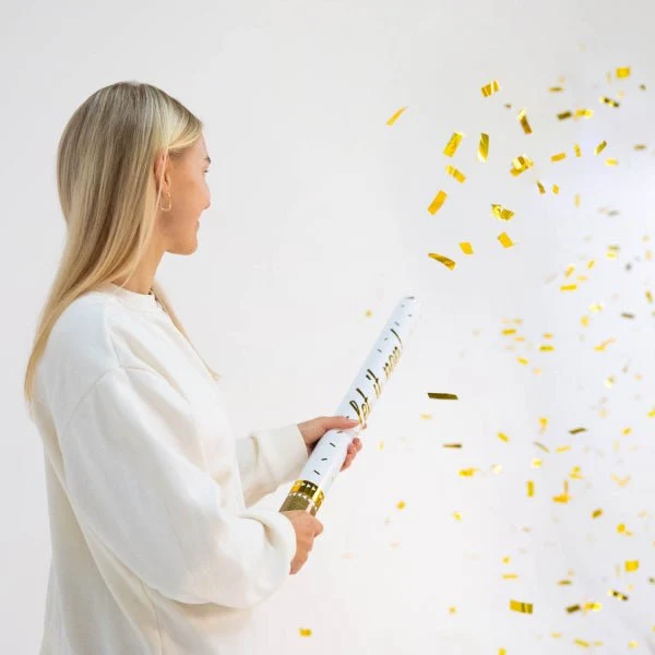 Gold Konfetti Kanone Folie 60cm