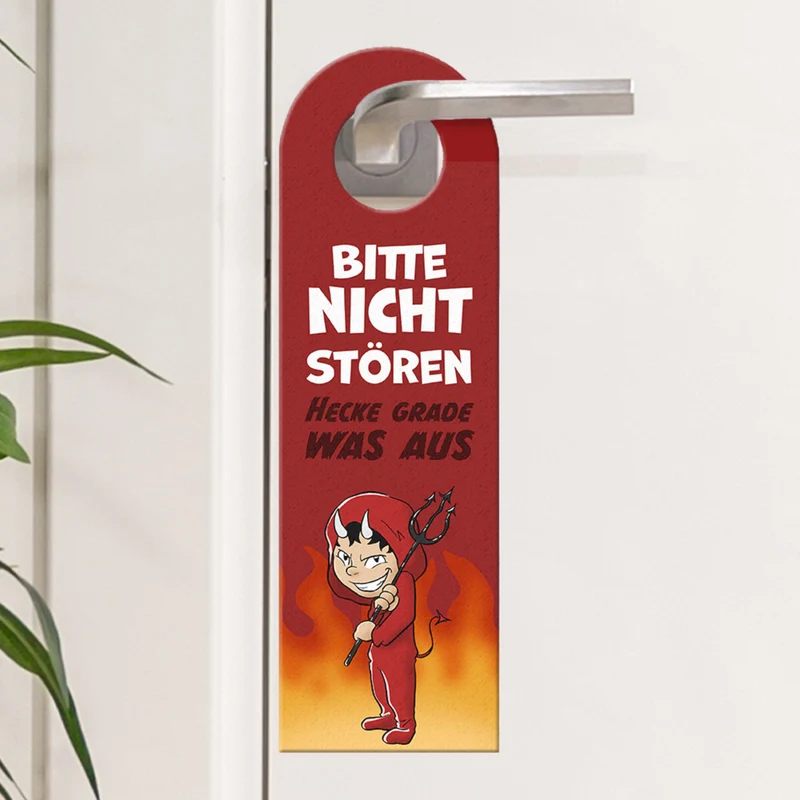 Bitte nicht stören - komm rein Türhänger mit Teufelchen und Engelchen