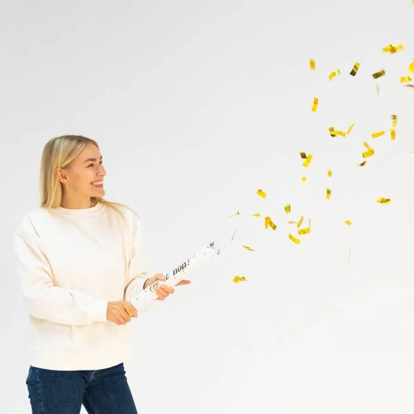 Gold Konfetti Kanone Folie 40cm