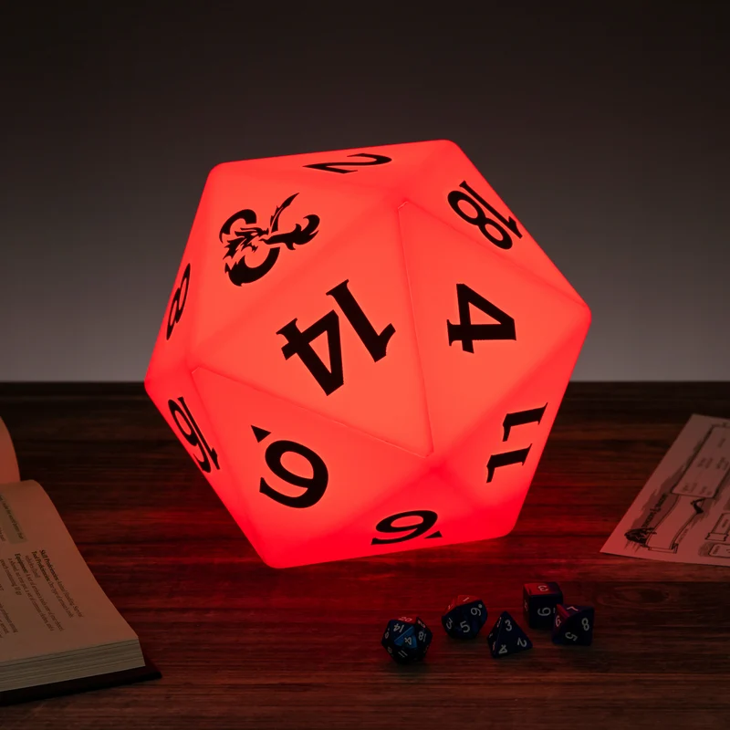 Dungeons and Dragons D20 Würfel Dekolampe mit Farbwechsel