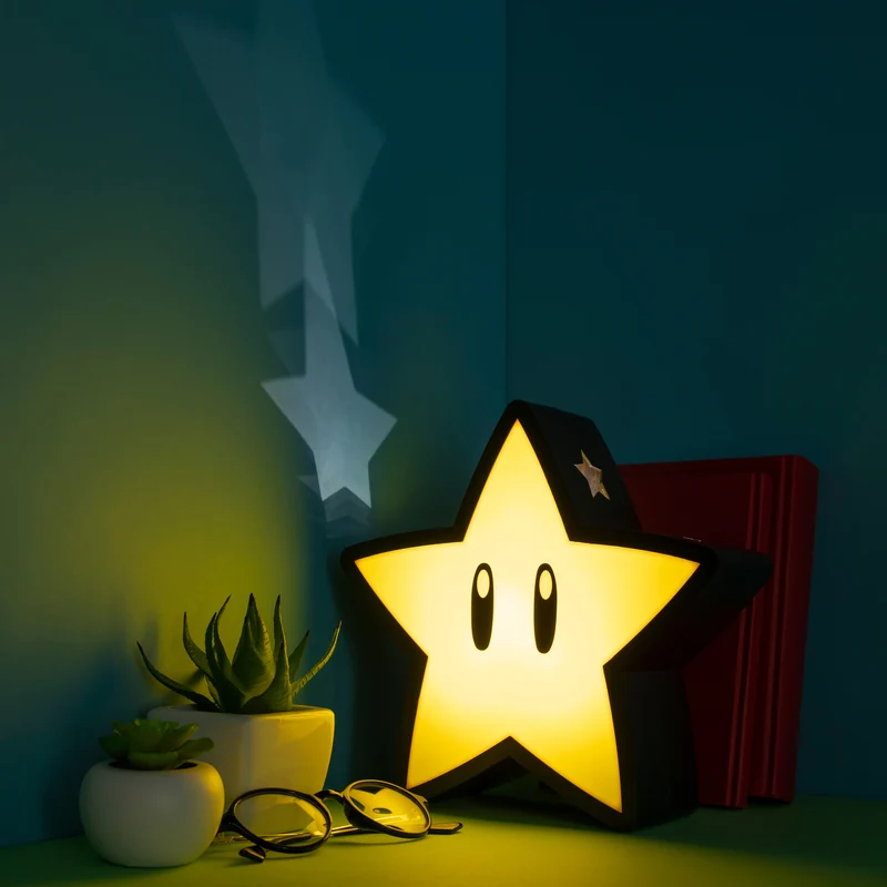 Super Mario XL Super Stern Dekolampe mit Stern Projektor