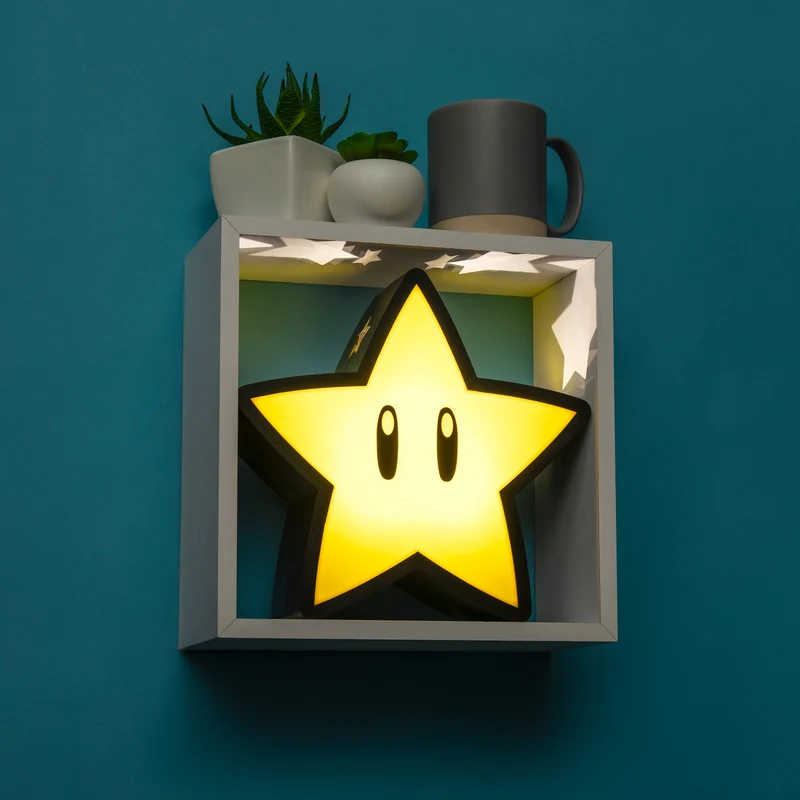 Super Mario XL Super Stern Dekolampe mit Stern Projektor