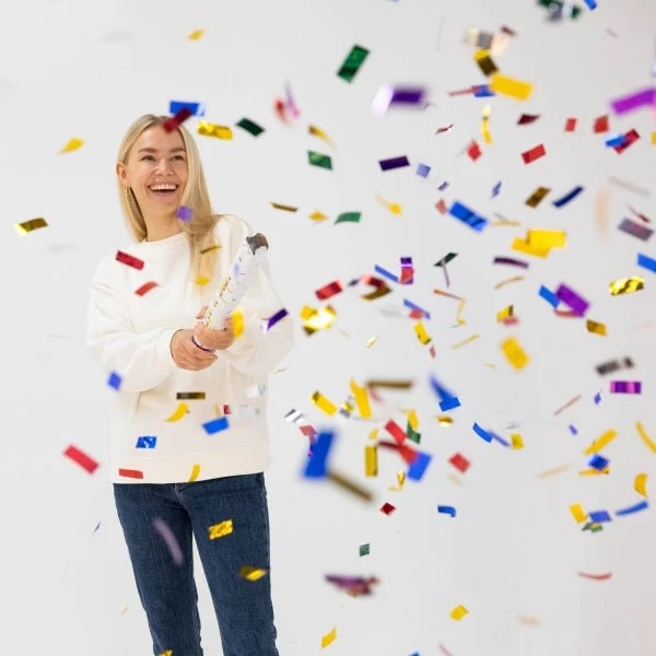 Bunte Konfettikanone Folie 60cm
