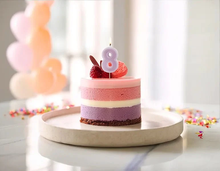 8 Jahre Kerze Kerze 10cm