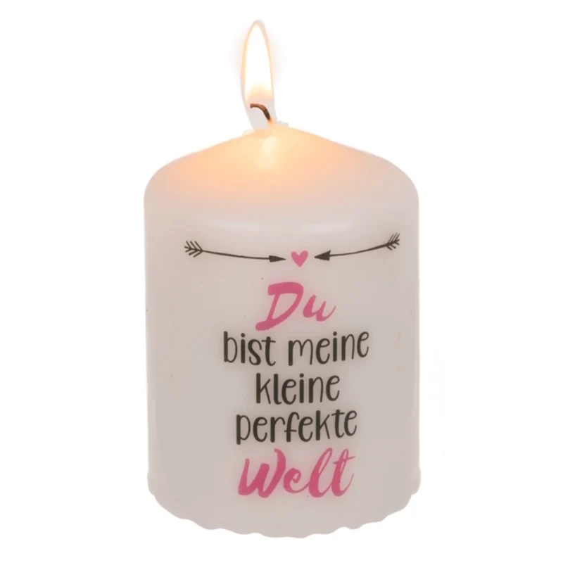 Du bist meine kleine perfekte Welt Kerze