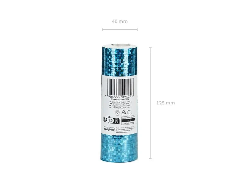 Blaue Serpentine Holographisch 3,8m