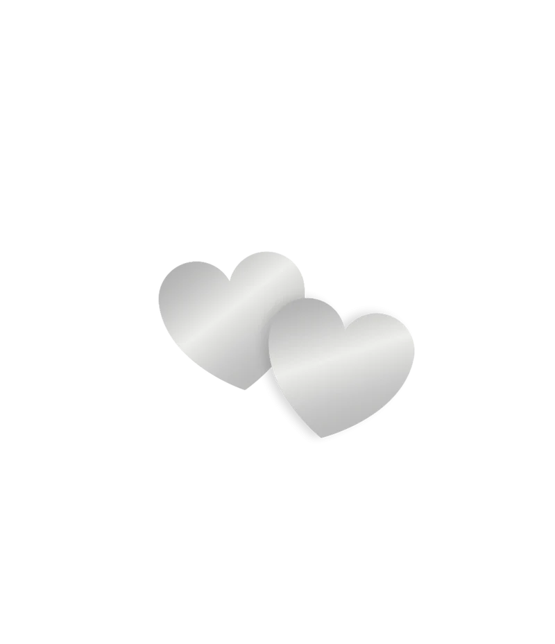 Herzen Tisch Konfetti Silber 14gr