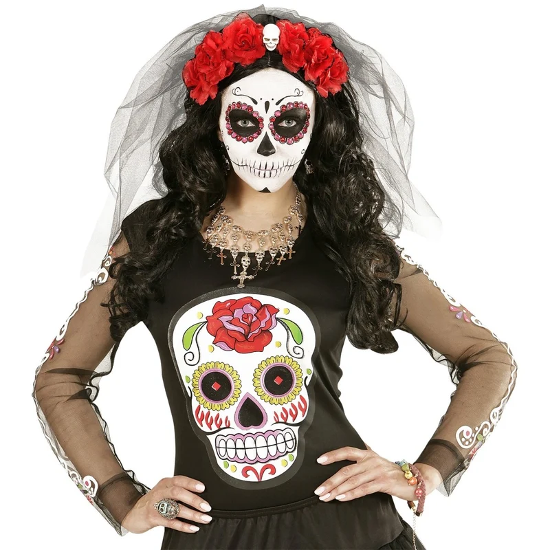 Halloween Ring Blauer Totenkopf