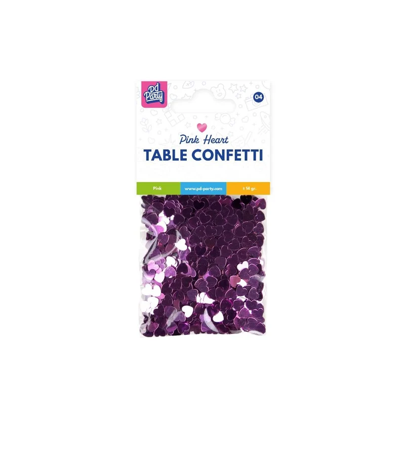 Herzen Tisch Konfetti Rosa 14gr