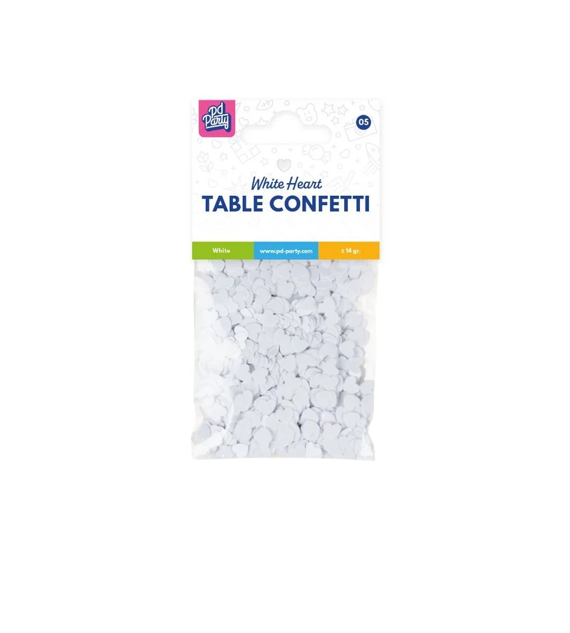 Herzen Tisch Konfetti Weiß 14gr