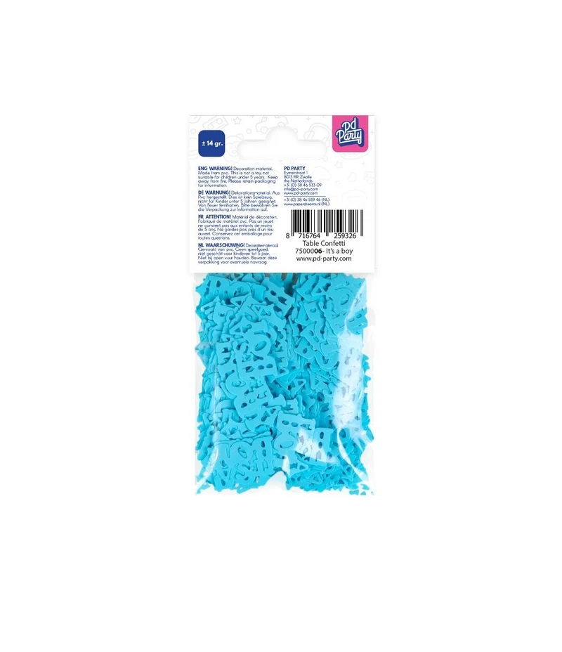 Geburtstisch Konfetti Hellblau 14gr